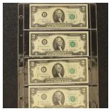 US Paper Money 1976 $2 Federal Reserve Notes, incl