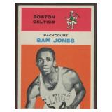 Sam Jones 1961 Fleer Basketball card with horizont