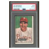 Ken Silvestri 1951 Bowman Baseball Card PSA Graded