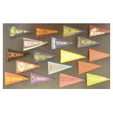 1930s Felt Mini Pennants, Colleges and Universitie