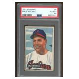 Dale Mitchell 1951 Bowman Baseball Card PSA Graded