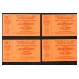 1988 Jeopardy Teen Tournament Tickets, 4 Unused in