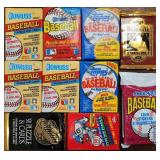 1980s-1990s 10 Sealed Packs of Baseball cards, 10