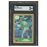Mark McGwire Error (Wrong Back) 1987 Topps Rookie