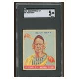 1933 Goudey Indian Gum #37 Black Hawk SGC Graded 5