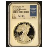 US Coin 2021-W Silver Eagle PF70 Proof Ultra Cameo