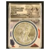 US Coins 2021 Type 1 Silver Eagle Graded MS70 by A