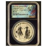 Germania Silver Coin 2023 Allegories MS70 NGC Grad
