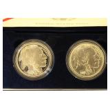 US Silver Coins: 2 American Buffalo 2001 Silver Do