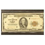 US Paper Money 1929 $100 National Currency, Federa