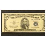 US Paper Money $5 Lot including 1953B & 1963