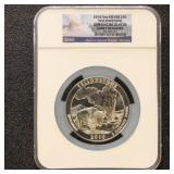US Silver Coin 5 Oz Yellowstone Quarter NGC Graded