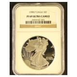 US Coin 1998-P Silver Eagle PF69 Proof Ultra Cameo