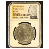 US Silver Coin 2023 Morgan Dollar MS70 NGC Graded
