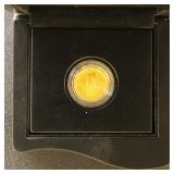 US Gold Coin 2016 Gold Standing Liberty Quarter 1/