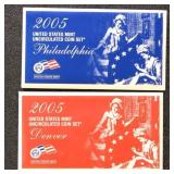 US Coins 2005 US Mint Set, P & D in Original Envel