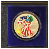 US Silver Coin 2000 American Eagle Colored Silver