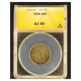 US Silver Coin 1926 Standing Liberty Quarter AU50