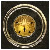 Palau Gold Coin 2017 1 Gram Sand Dollar