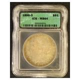 US Coins 1898-O Morgan Silver Dollar Graded MS64 b