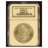 US Coins 1878 7TF Rev or 78 Morgan Silver Dollar G