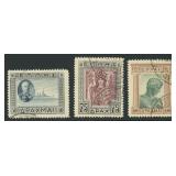 Greece Stamps #378-380 Used 1933 set CV $205