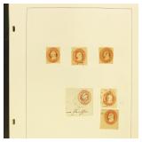 US Stamps Used Cut Square Collection on Scott Page