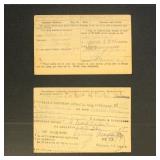 Worldwide Stamps two Prisoner of War Postal Cards,