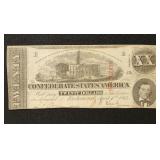 CSA Paper Money  #T58 1863 $20 Note, Civil War