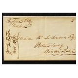 1849 Peytona Virginia Stampless Folded Letter with