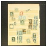 Confederate States Stamps Group of Damaged/Partial