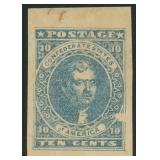 Confederate States Stamps EFO #2 Plate Flaw, R9