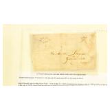 US Stampless Folded letter with red "Fredericksbur