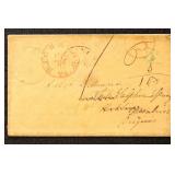 US Stampless Cover with green "Lynchburg Va Jul 7"