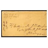 1849 Big Lick Stampless Cover, Manuscript cancel a