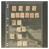 US Stamps Used 19th Century Group on pages include