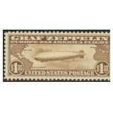 US Stamps #C14 Mint Hinged $1.30 Zeppelin CV $375