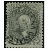 US Stamps #78b Used with Susquehanna Canal Co 1867