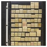India Perfin Stamps 78 total, all with different d