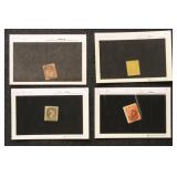 Canada Stamps #14 // 176 on dealer cards CV $900+