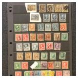 US Stamps 1870s-1920s Used Selection on Pages, reg