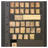 US Stamps 1850s-1860s Washington 3 cent issues wit