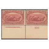 US Stamps #286 Mint NH Plate Number Imprint Pair C