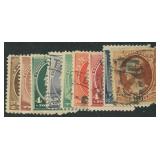 US Stamps #209-217 Used CV $225