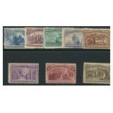 US Stamps #230-237 Mint No Gum Columbian Group on