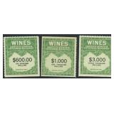 US Wine Stamps better 1941 issues CV $1,100