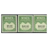 US Wine Stamps better 1941 issues CV $850