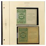 US Wine Stamps #RE56-RE59 with adjoining CV $750+