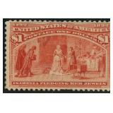 US Stamps #241 Mint Disturbed OG with some perfora