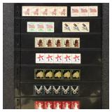 US Stamps Coil Plate Number Strips Scattered from